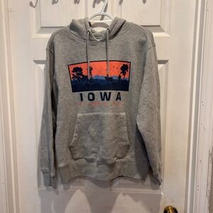 State of Mine Mens Iowa The‎ Hawkeye State Graphic Hoodie Sweatshirt Medoium